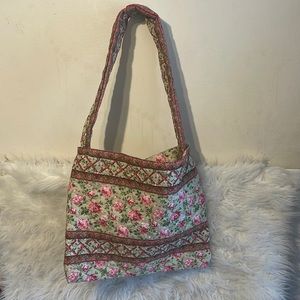 Floral hand made tote Bag